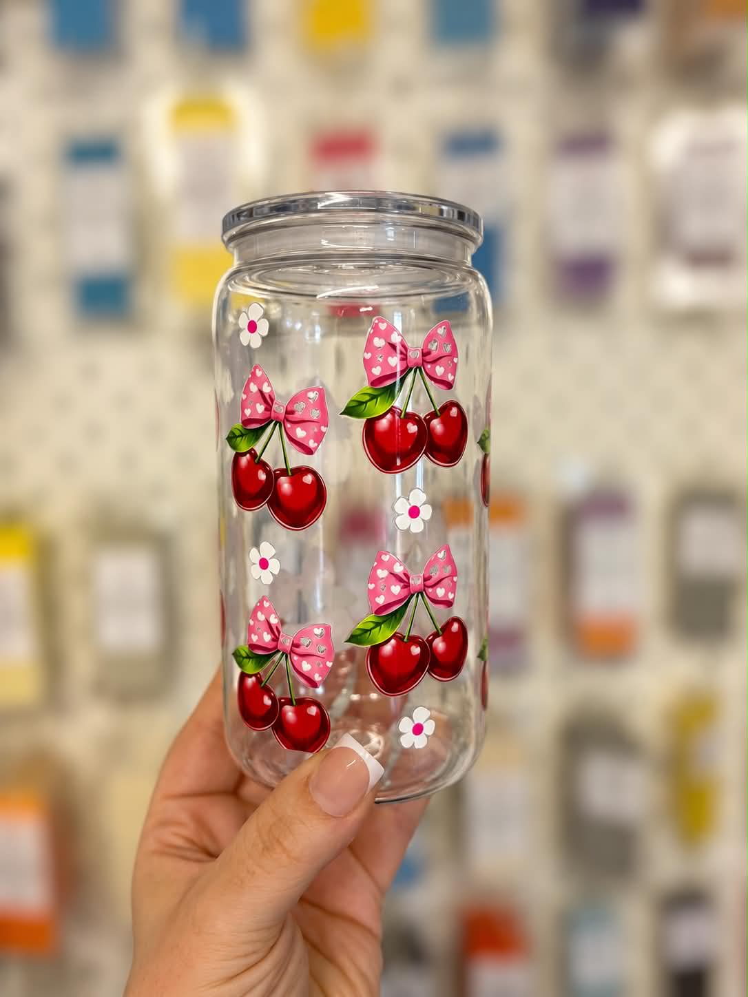 Cherry Bows 16oz Acrylic Libby Tumbler