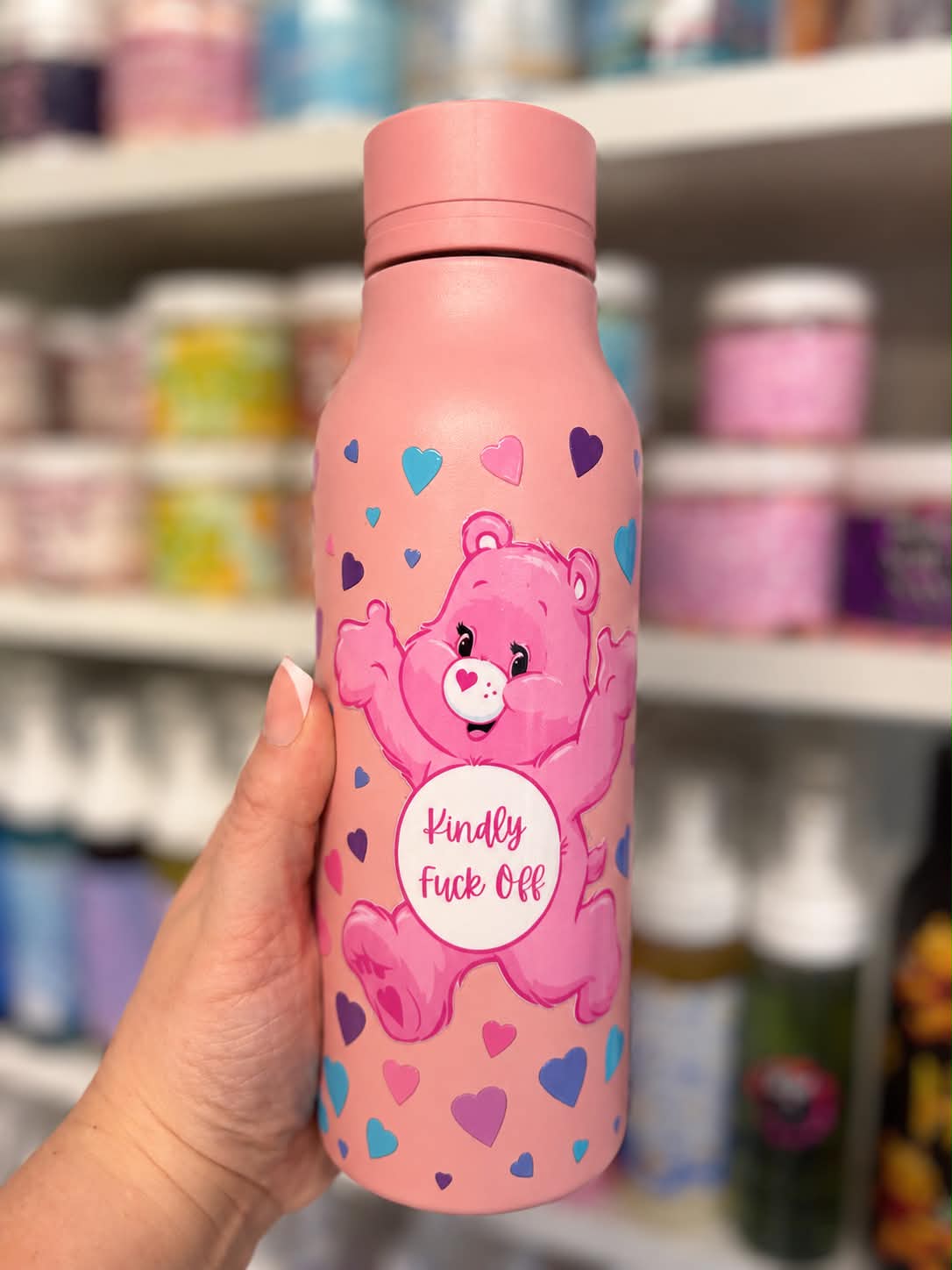 Pink Swear Bear Thermal Tumbler