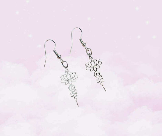 Dainty Lotus Earrings
