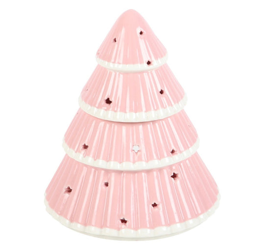 Pink Christmas Tree Oil and Wax Burner